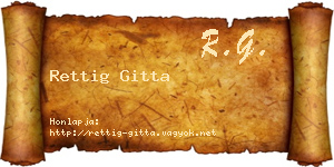 Rettig Gitta névjegykártya